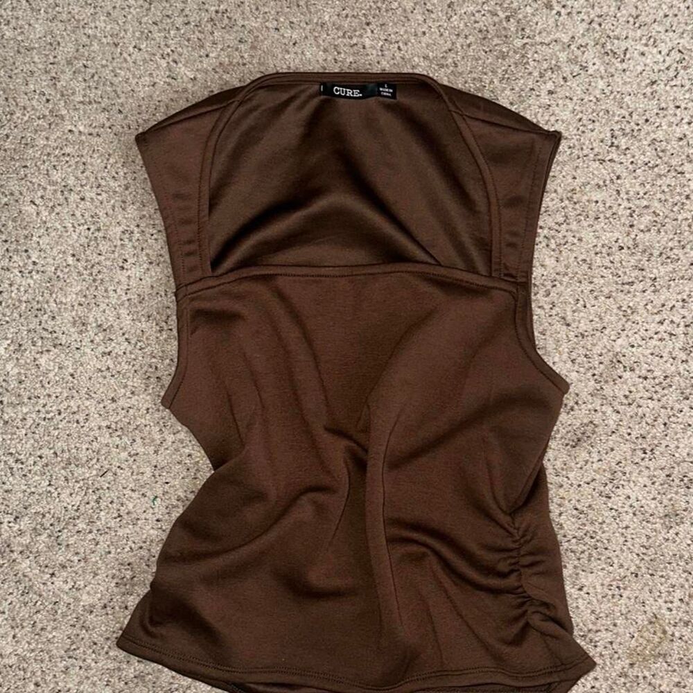 Women's Brown Crop-top